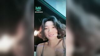 rosababyvip - Đi taxi chìa vú lồn ra đường cho mọi người xem P2