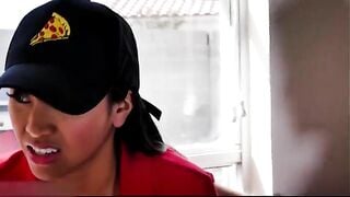Delivery Girl Fucked By Two Guys - Ember Snow