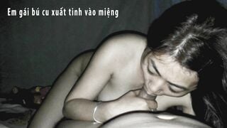 Em gái thằng bạn thân bú cu xuất tinh vào miệng