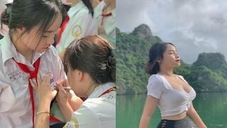 Em nữ sinh lồn non đã biết cách khoe