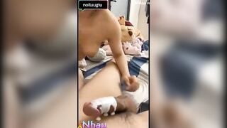 Đổ sữa chua lên chim a xong bú lại lút cán lm a bị viêm chim