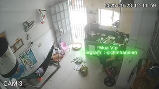 Hack Camera Chồng Nứng Cặc Tụt Quần Vợ Địt Tại Bếp Cực Nứng