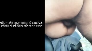 Dụ dỗ gạ chịch nhét con CĂT SIÊU TO vào lồn em gái mới lớn chịch nhau trên xe luôn
