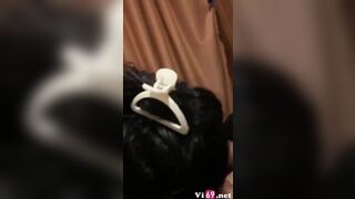 Massage Bắt e nhân viên phục vụ Sục cu, Mà nứng Hấp dâm Lồn bé nó xuất tinh đầy bím