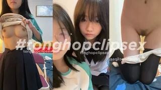 Mới cạ chim trêu thôi mà bé sinh viên nứng quá rên la thèm chịch 4