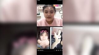 Đêm đến lên ig khoe vú cùng hội chị em