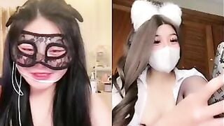 Màn Tương Tác PK Giữa Em Ngọc Và Em Min Show Bím Thủ Dâm Kích Thích