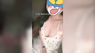Gái teen lớp 10 nghe dụ dỗ của a ny,quay dú show luôn lồn trước mặt cho xem