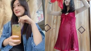 Vợ dâm mặc lọt khe để kích thích bím