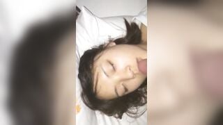Lén xuất lên miệng e vợ say rượu