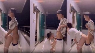 Cặp đôi sinh viên chịch public trước ban công dãy trọ