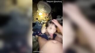 Nữa đêm trốn bố mẹ sang phòng e họ bắt cởi đồ bú cu sục cặc bắn vào đầy mồm e
