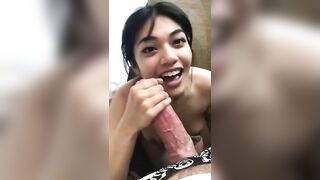 Lần đầu Em Châu Á, Sang Tây Bú Cặc 35 Cm Ngập Mồm Quay Video cực nứng