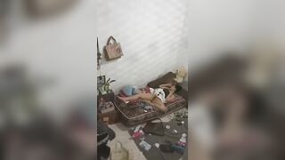 Ở trọ, Quay lén Sinh viên Hàng xóm ngủ, Ko mặc quần lót Lồn rậm lông