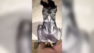 Bit mắt bé em họ bắt cosplay siêu nhân nhện xé rách háng ra cho a đụ nát bím