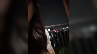 Em Nhân viên Vân phòng, Ở lại tăng ca ra Ban công Bú Cu giả thủ dâm rên rỉ