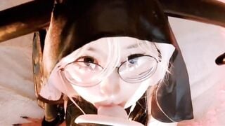 Em xinh kính cận làm ASMR liếm mút đeo tai nghe để cảm nhận nha anh em