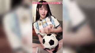 Fan Argentina, Gái xinh mặc áo đội tuyển, Bóng gắn cu gủa thủ dâm live sex rên rỉ