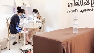 ngày làm SPA tối về em bán quạt cho các anh ngắm cái lồn dâm - phần 1