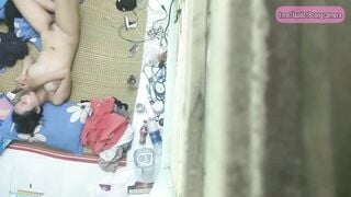 Quay lén em phòng trọ kế bên nằm khỏa thân