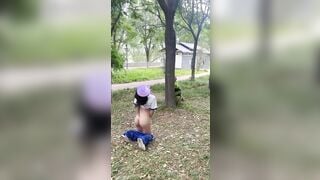 Em học sinh show dâm sau lưng người lạ P3