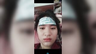 Gọi video thấy mặt cho anh thủ dâm p1
