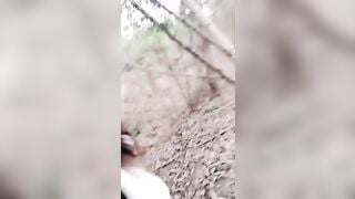 Chinese slut sucks and gets fucked in a wood ( liu Ting)