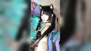 Gái xinh sinh viên china cosplay thủ dâm