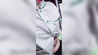 làm thêm ca đêm em sinh viên trốn trong kho chat sex với trai lạ